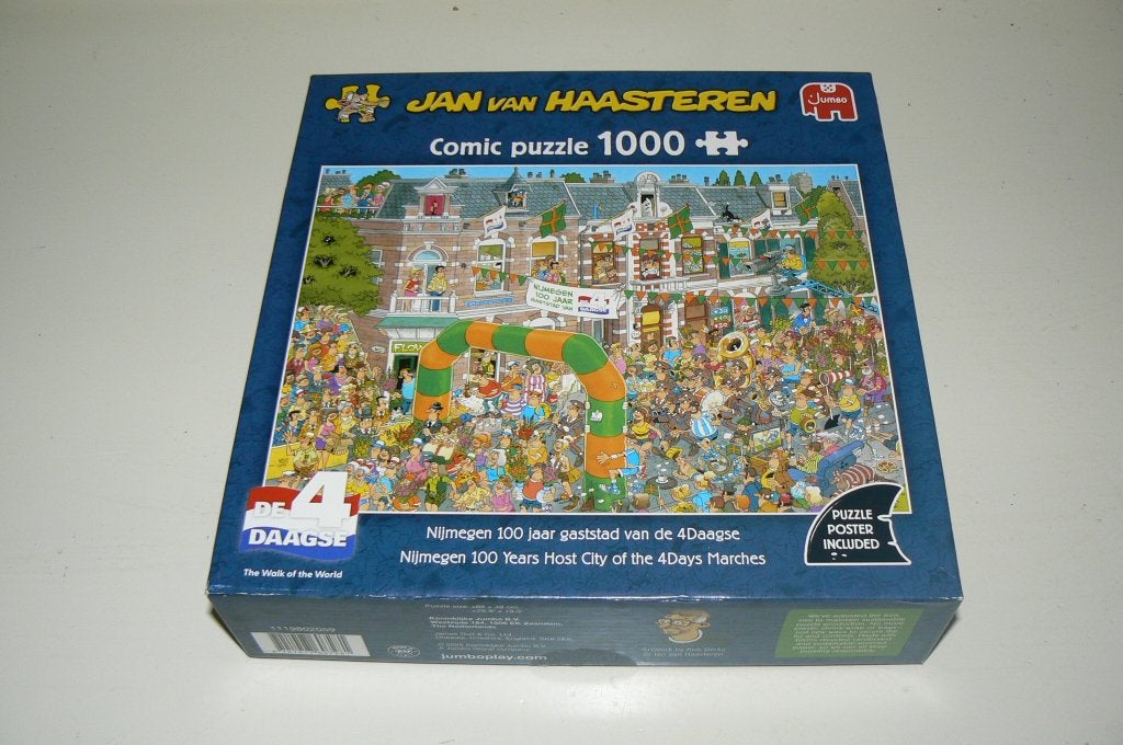 Jan van Haasteren. De Nijmegen 4daagse 1000 stukjes Jumbo, Ophalen of Verzenden, 500 t/m 1500 stukjes, Zo goed als nieuw, Legpuzzel