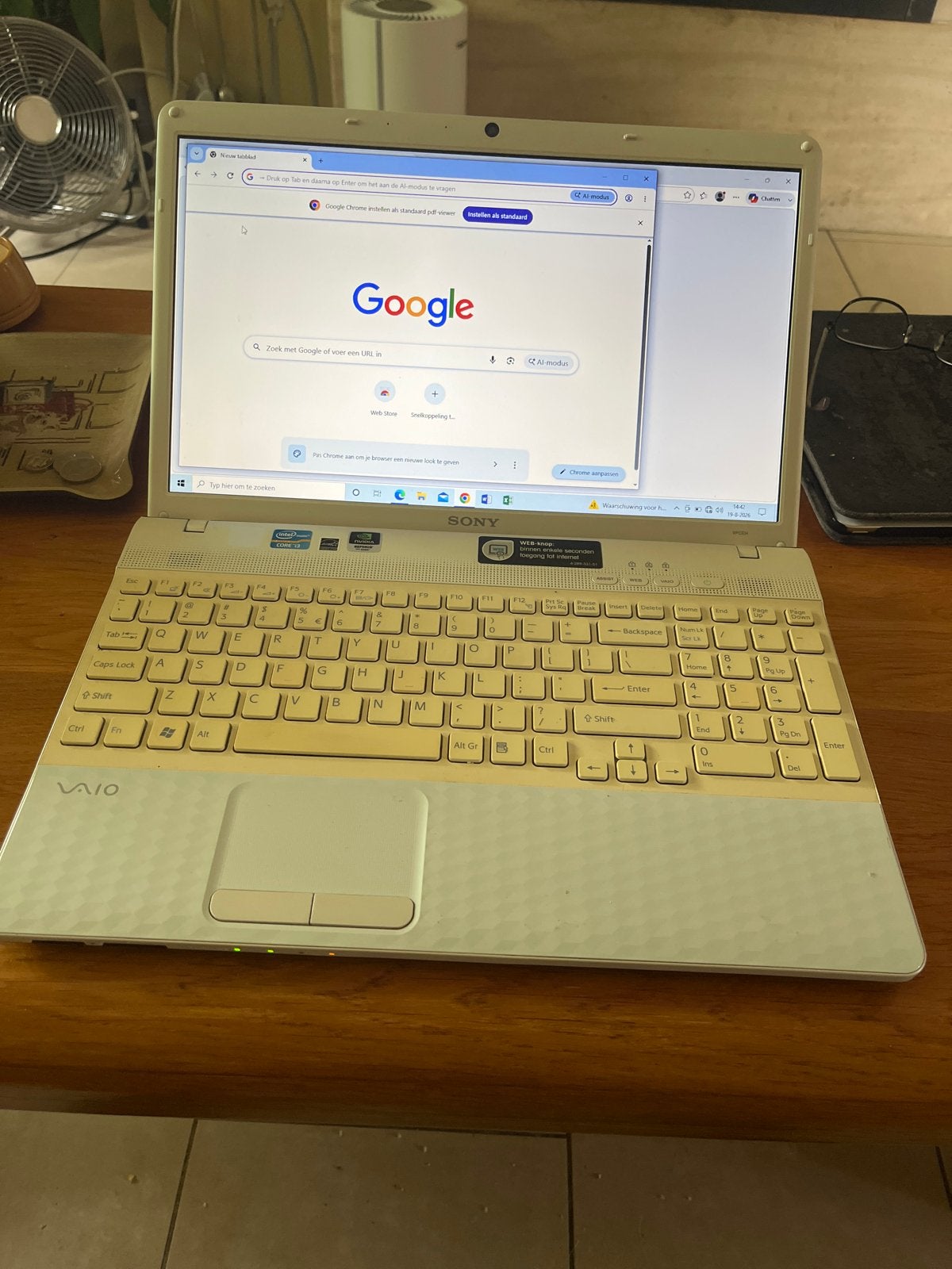 Sony VAIO Laptop - Wit, Goede Staat, Ophalen, Gebruikt, HDD, 2 tot 3 Ghz