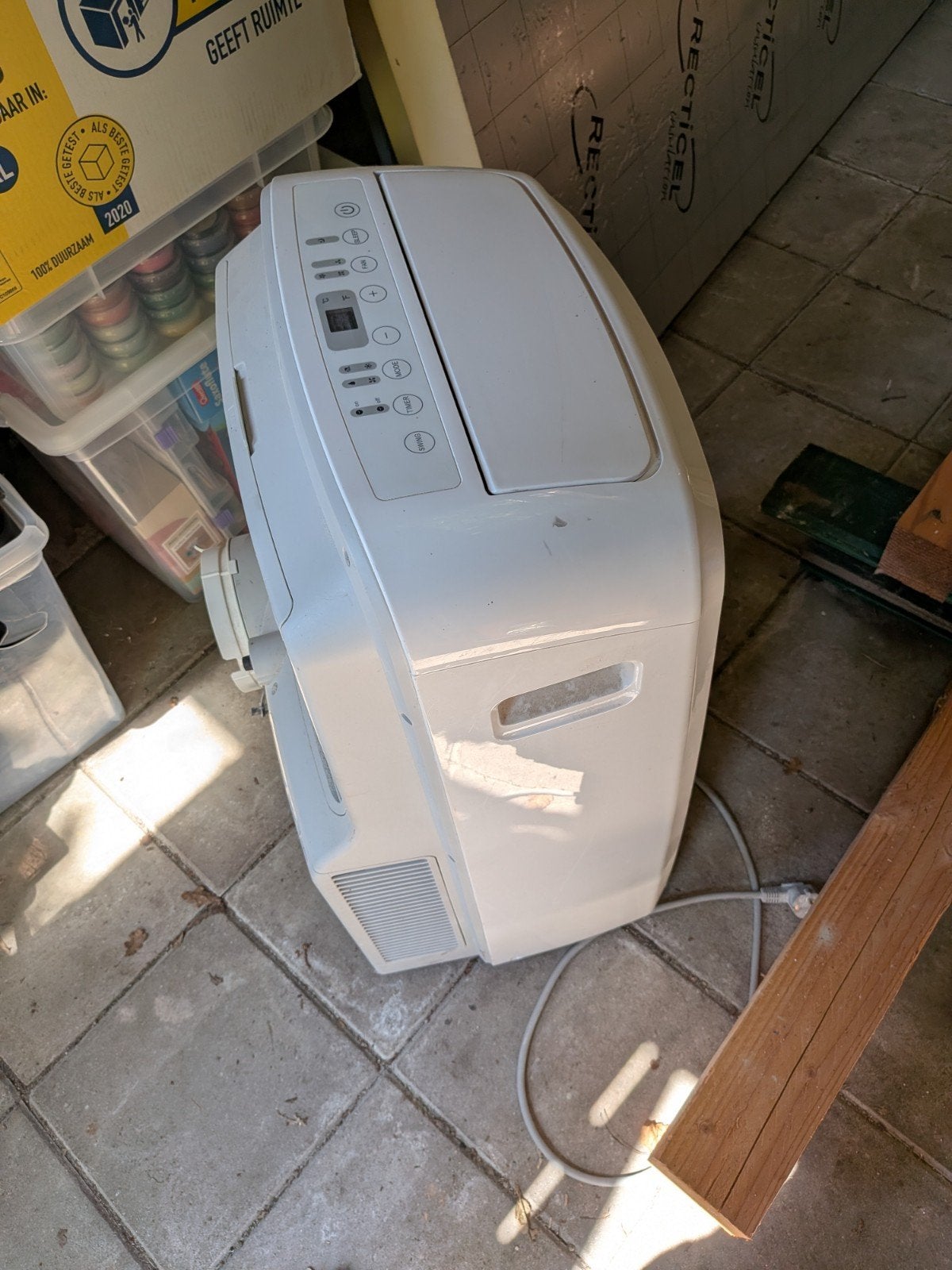 Mobiele airco - Makro - Wit - Goede staat, Ophalen, Gebruikt, Minder dan 60 m³, 3 snelheden of meer