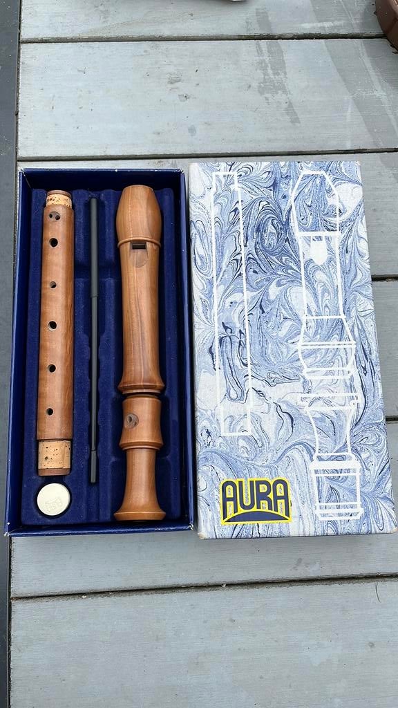 Aura 3-delige altblokfluit A 5 hout., Muziek en Instrumenten, Blaasinstrumenten | Blokfluiten, Zo goed als nieuw, Alt, Ophalen of Verzenden