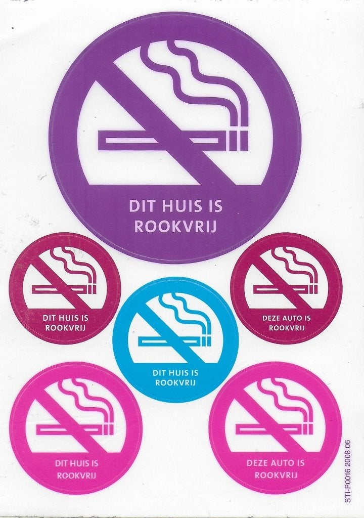 So44 sticker dit huis is rookvrij, Ophalen of Verzenden, Zo goed als nieuw, Overige typen