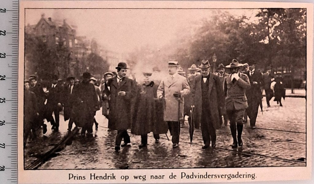 Scouting 1916;prins Hendrik op weg n. padvindersvergadering, Verzamelen, Verzenden, Voor 1940, Gebruikt, Overige onderwerpen