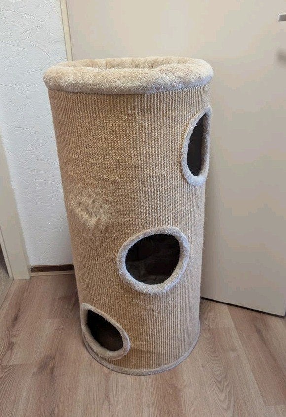 Krabton 45cm breed 1 meter hoog, Ophalen, Gebruikt, Krabpaal
