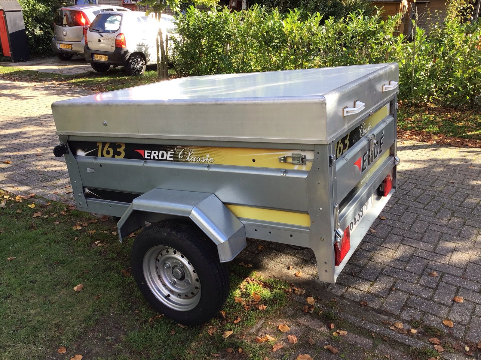 Erde Classic 163 bagagewagen met deksel en reservewiel, Auto diversen, Ophalen, Gebruikt