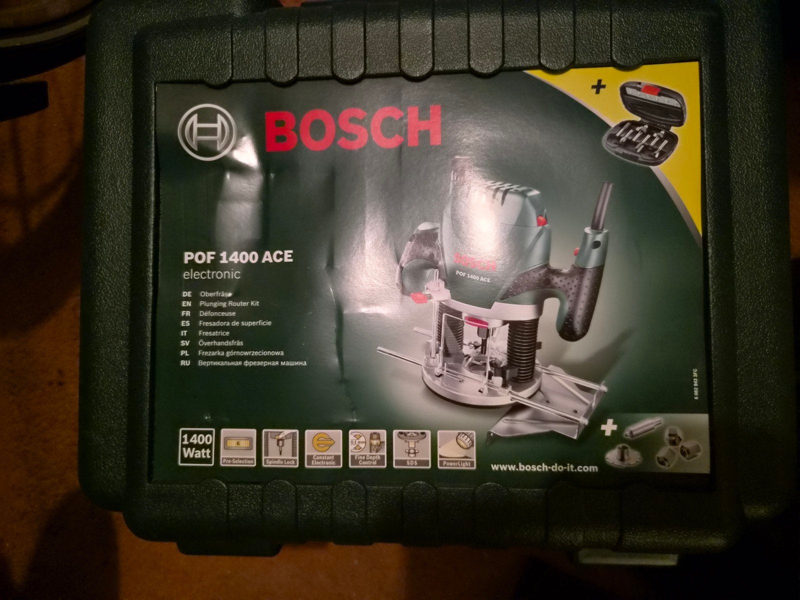 Bosch bovenfrees POF 1400 ACE, Nieuw, Ophalen of Verzenden, Bovenfrees, Bosch groen