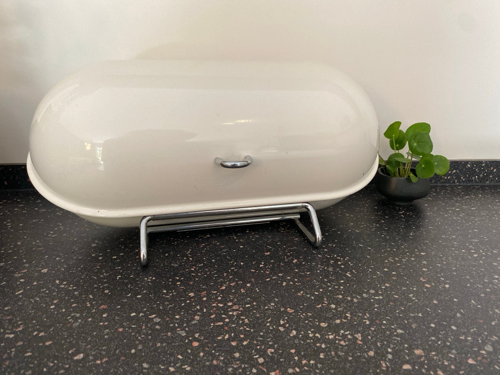 Vintage Wesco Broodtrommel - Crème Wit, Ophalen