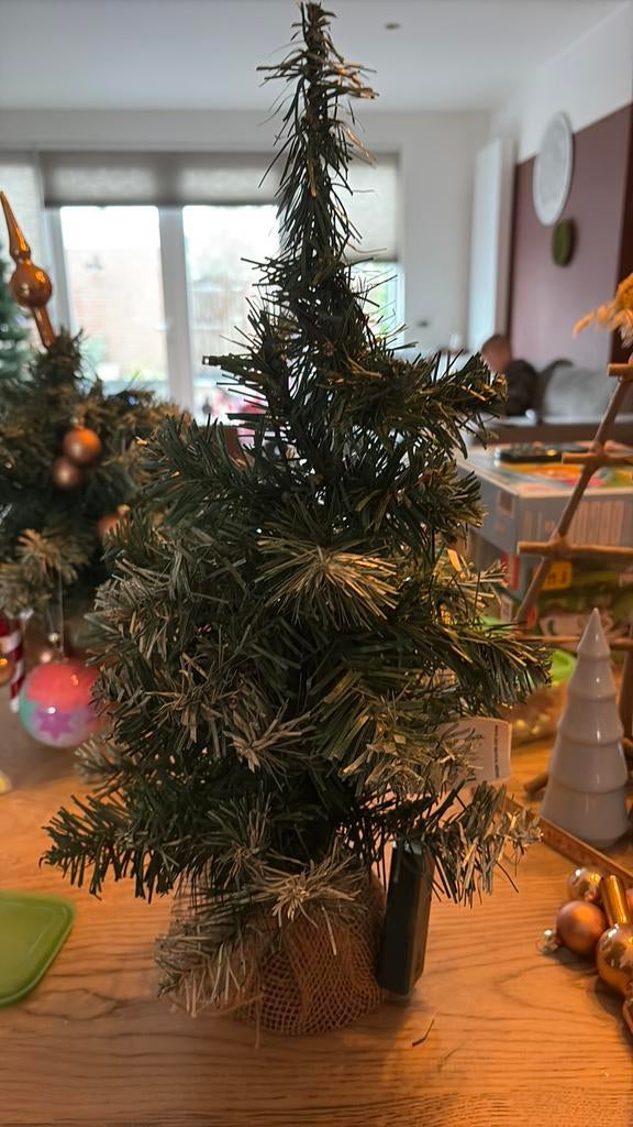 Mini kunst kerstboom, Ophalen of Verzenden, Zo goed als nieuw