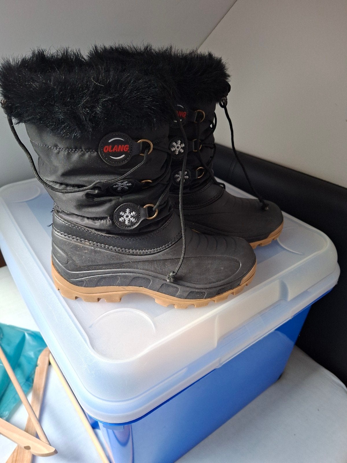 Olang winterlaarsjes maat 35/36, Zwart, Snowboots, Gedragen, Ophalen
