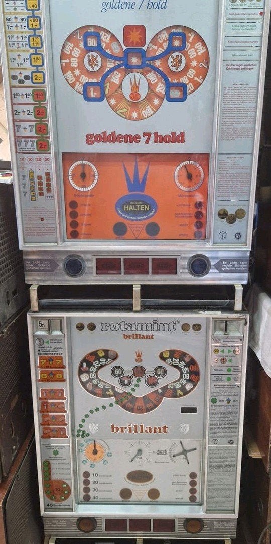 2 Gokkasten - Golden 7 Hold & Brillant, Verzamelen, Automaten | Gokkasten en Fruitautomaten, Ophalen, Gebruikt