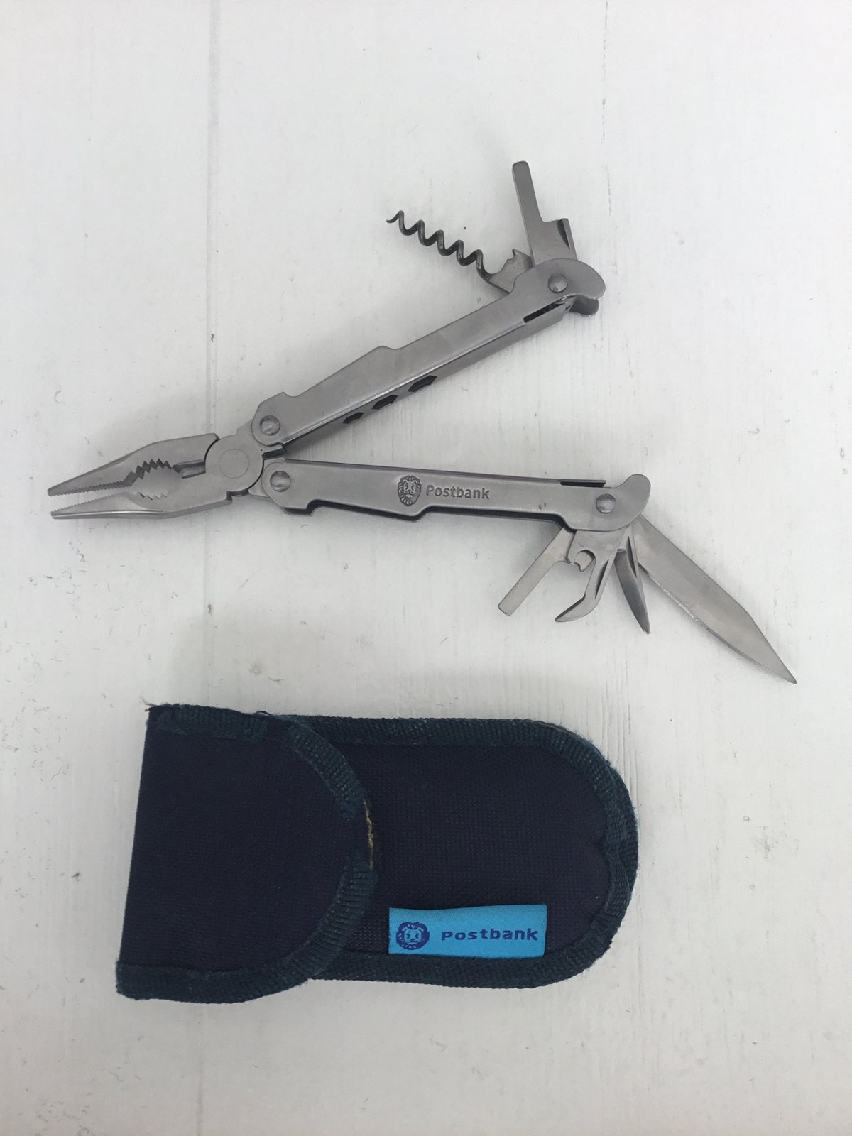 Vintage en unieke Multitool van de Postbank verzamel object, Ophalen, Zo goed als nieuw