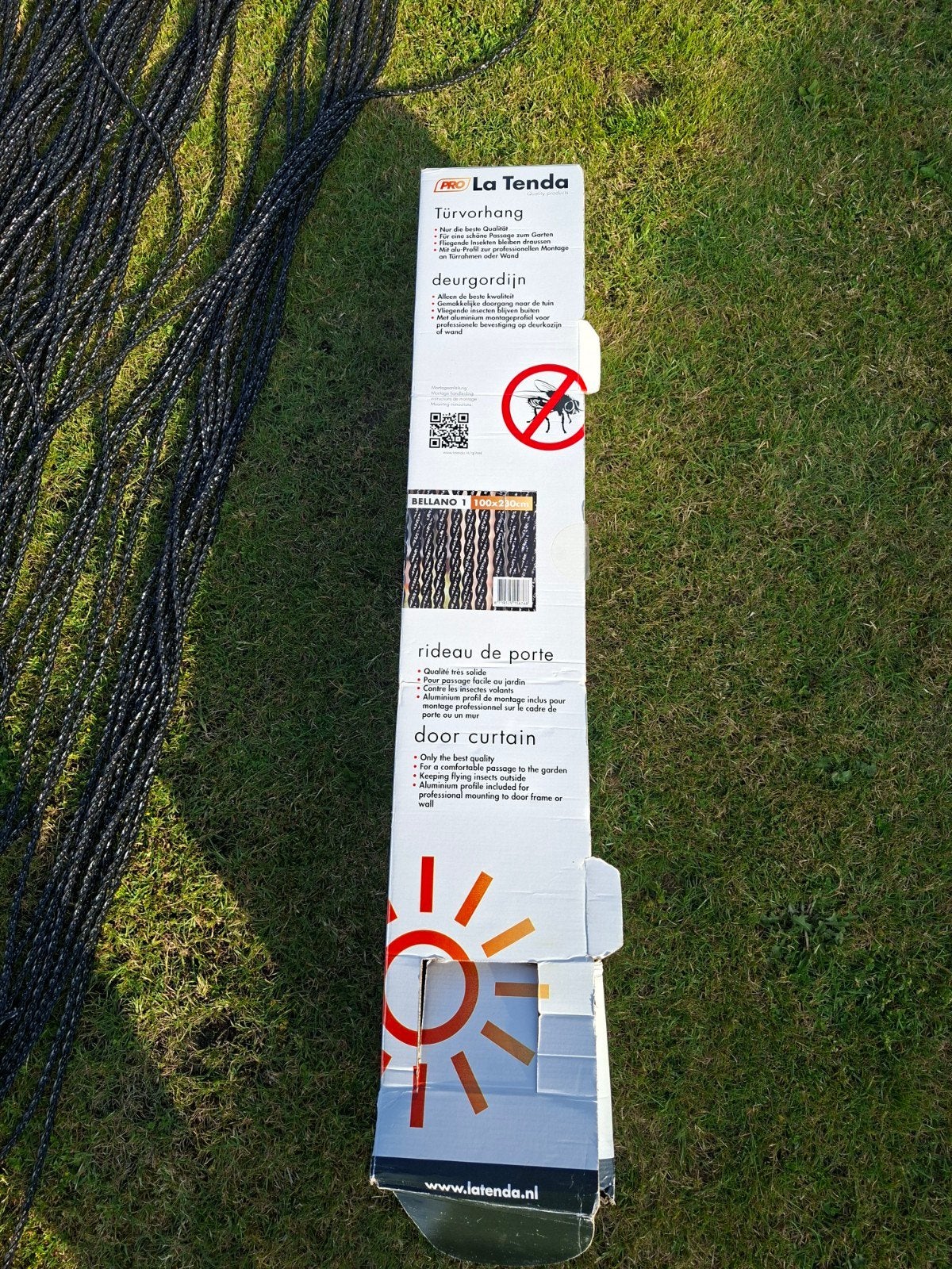 Mooi vliegengordijn van het merk La Tenda., Ophalen, Hordeur, 200 tot 215 cm