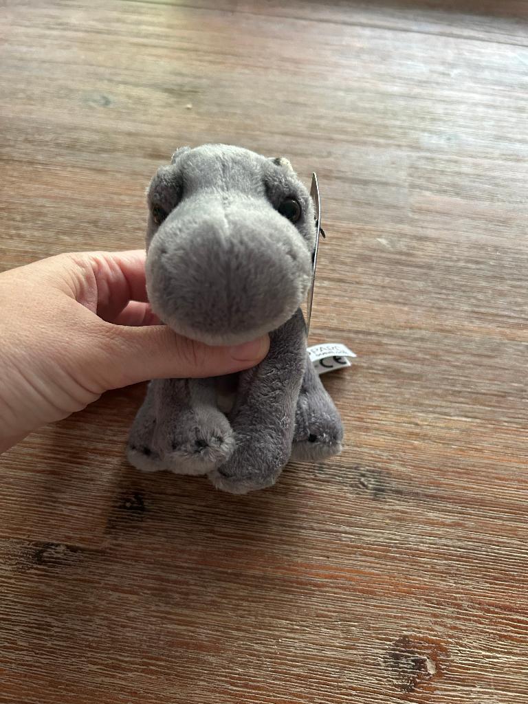 Knuffel nijlpaard, Overige karakters, Overige typen, Grijs, Nieuw