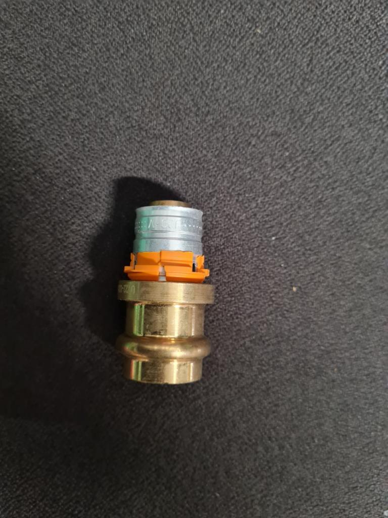 Uponor S-Press Plus perskoppeling sok verlopend naar CU/SST, Ophalen of Verzenden, Nieuw, Koper, Overige typen