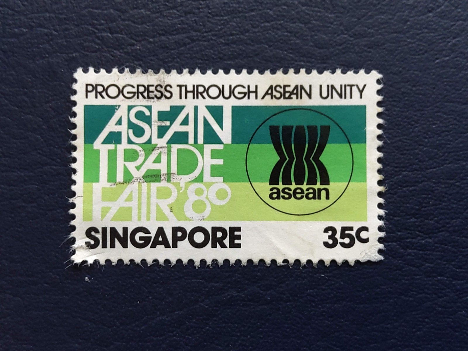 Postzegel Singapore ASEAN Trade Fair '80 35C, Ophalen of Verzenden