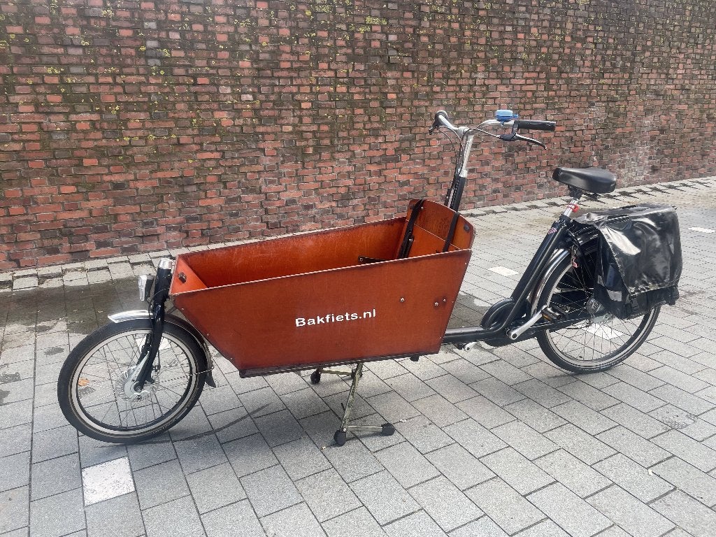 Bakfiets, cargo bike long with extras (no e-bike), Gebruikt, 2 kinderen, Schijfrem, Ophalen