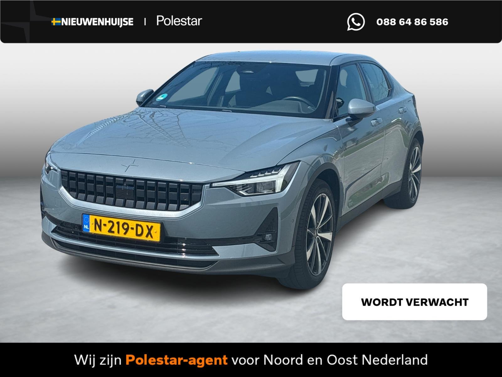 Polestar 2 Long Range Single Motor 78 kWh | Trekhaak | 360 G, Auto's, Polestar, Polestar 2, Stof, Gebruikt, 1969 kg