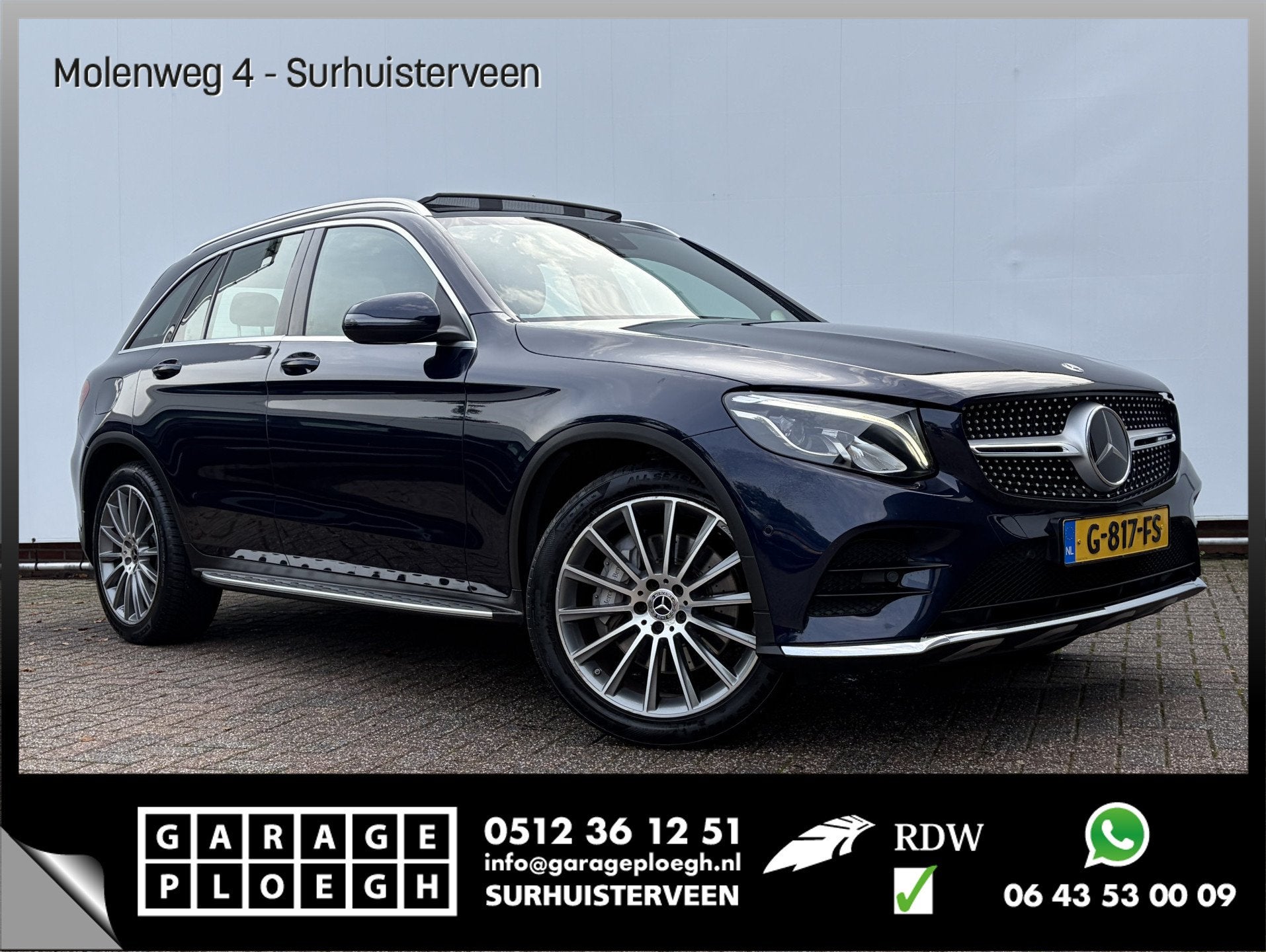 Mercedes-Benz GLC 220 d 4MATIC Solution AMG Incl.BTW Pano Tr, Auto's, Automaat, Gebruikt, Euro 6, Blauw