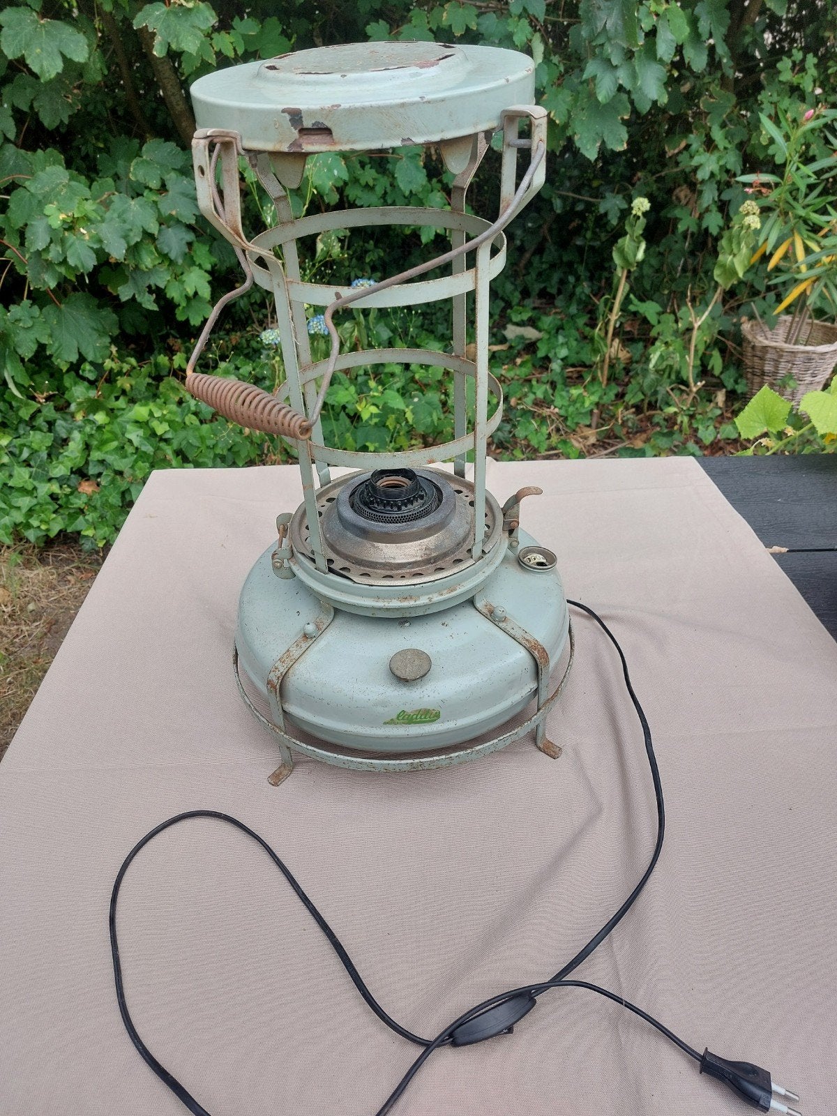 Aladin petroleum kacheltje als lamp, Ophalen of Verzenden