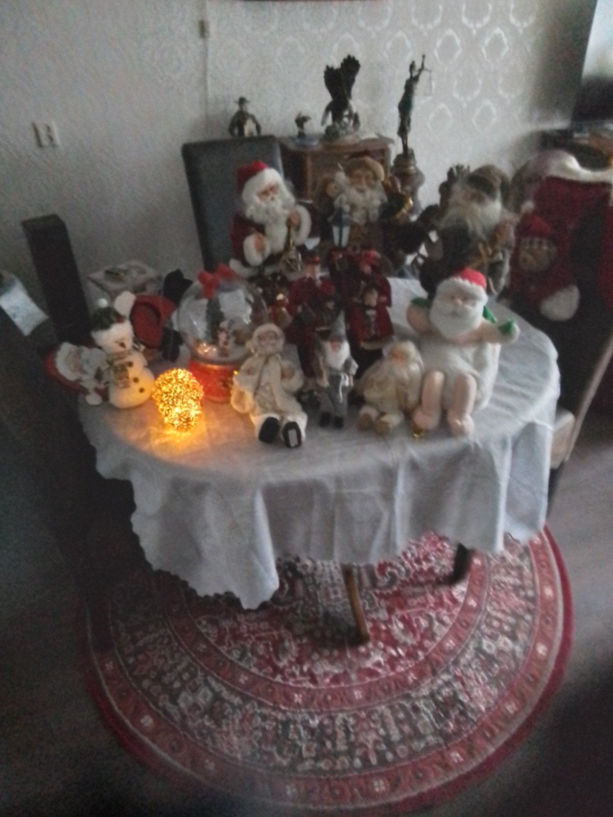 Tekoop mooie kunstkerstboom met vasteverlichting en nog meer, Ophalen, Zo goed als nieuw