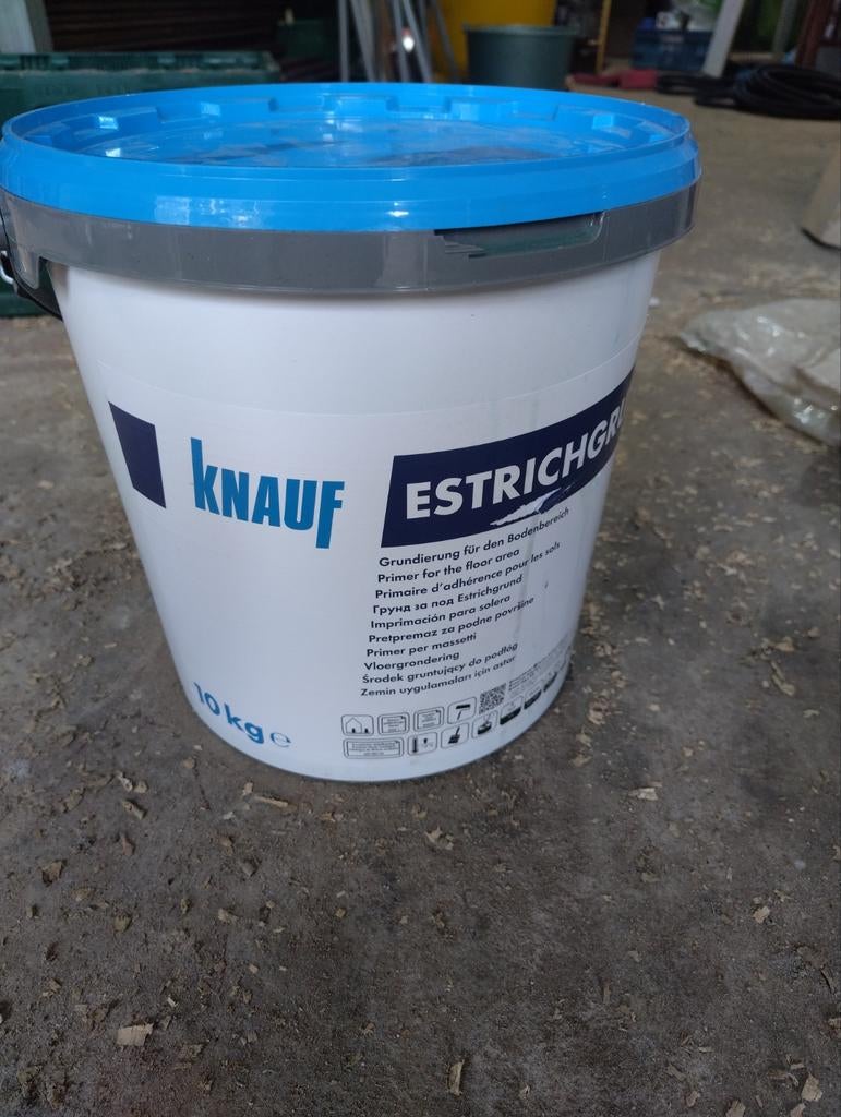 Knauf Estrichgrund 10kg - Ongeopend, 10 tot 15 liter, Ophalen of Verzenden, Nieuw, Wit