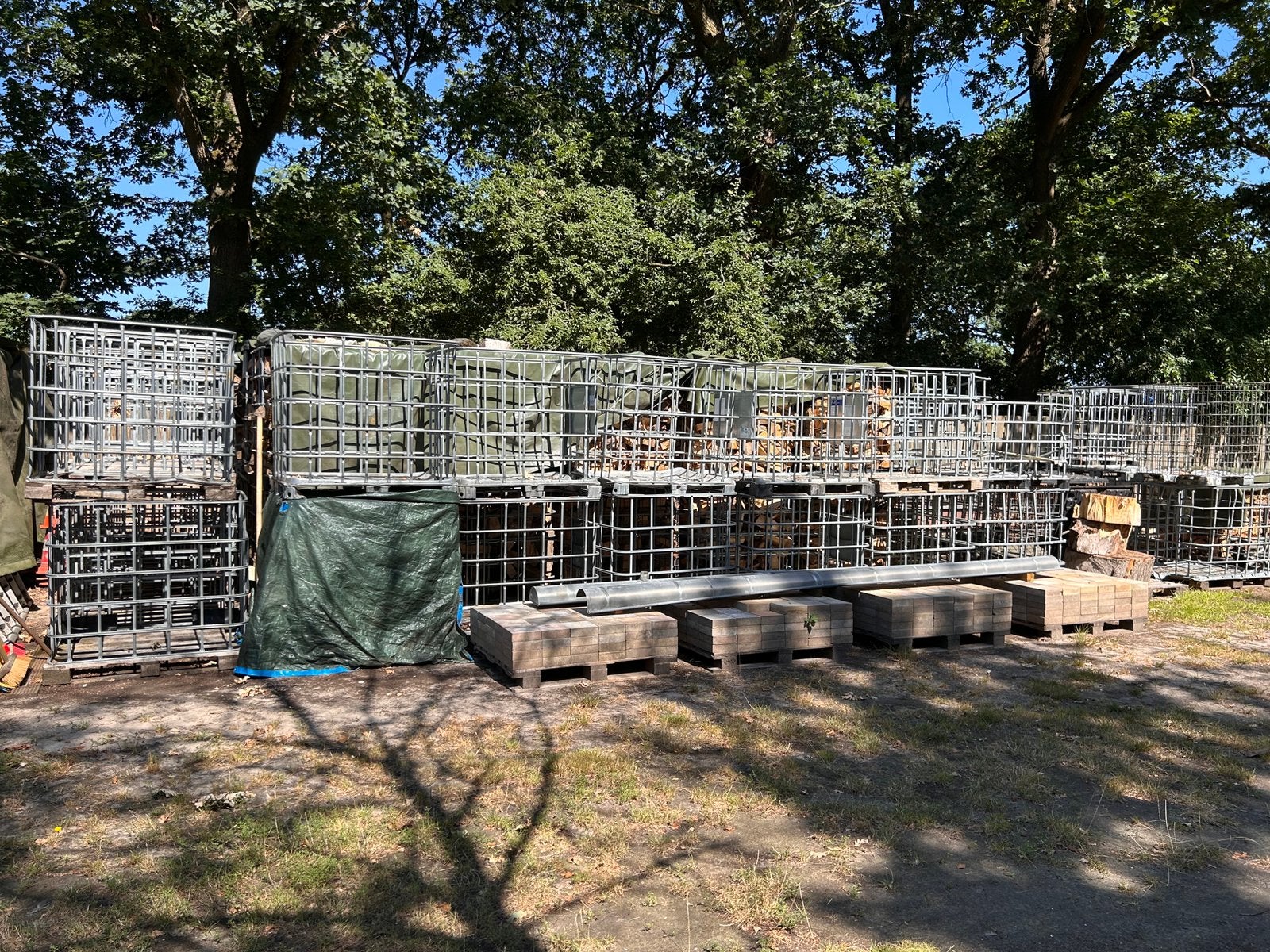 IBC kratten tbv van haardhout, Tuin en Terras, 6 m³ of meer, Ophalen, Overige houtsoorten, Blokken