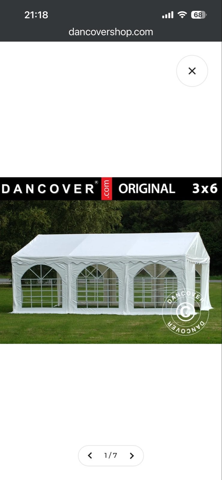 Te koop : ex verhuur Partytent 3x6 mtr Dancover PVC, Ophalen, Gebruikt, Partytent, 2 meter of meer