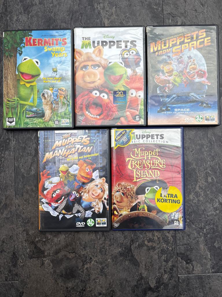 Muppets DVD collectie - 5 films, Gebruikt, Alle leeftijden, Boxset, Ophalen of Verzenden