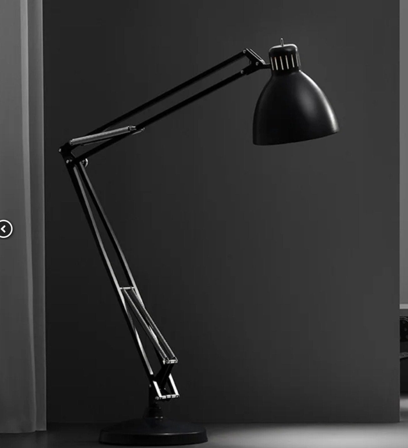 Grote Zwarte Vloerlamp - Itre The Great JJ XL, Ophalen, 200 cm of meer, E27 (groot), Zo goed als nieuw