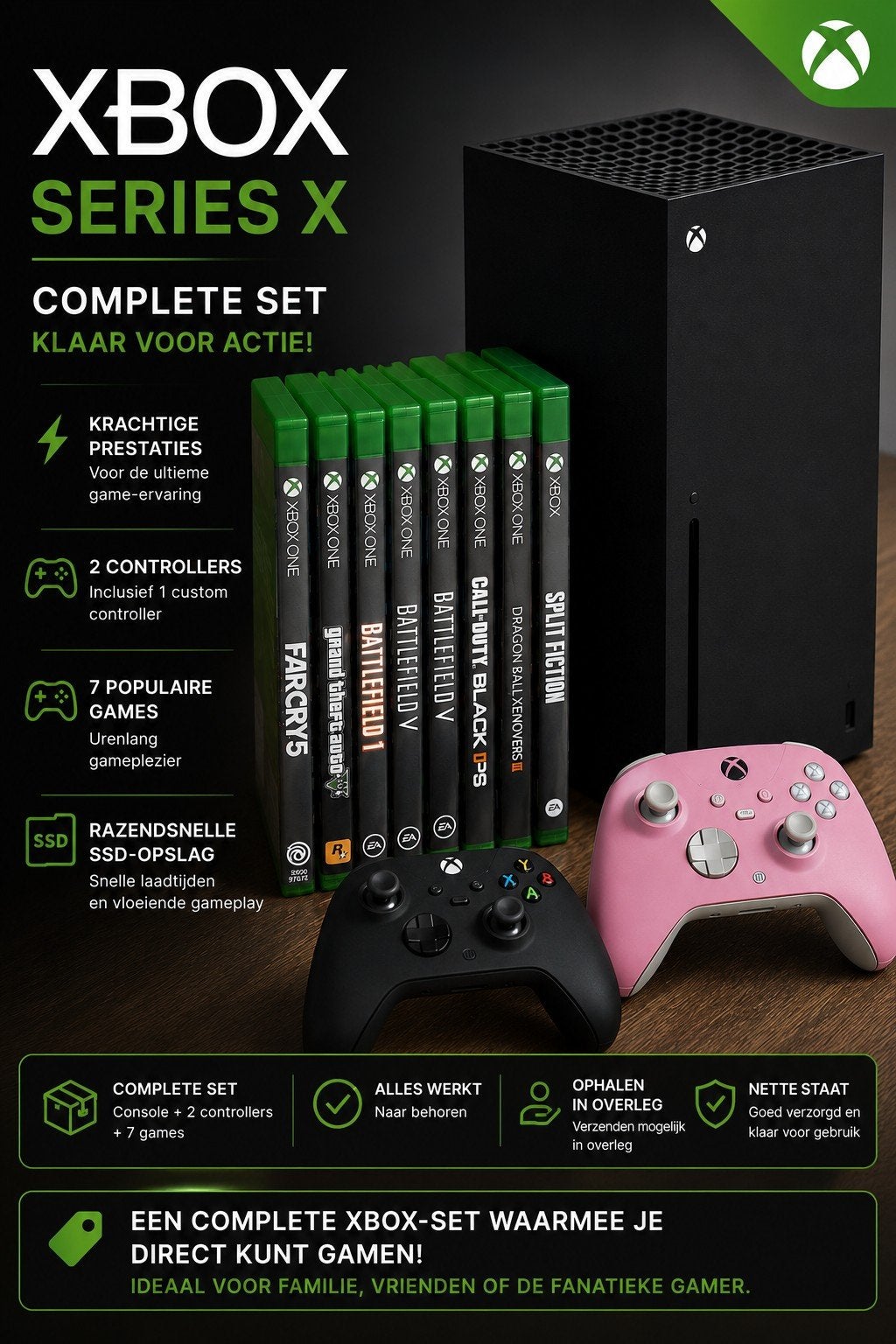XBOX SERIES X – COMPLETE SET, Spelcomputers en Games, Ophalen of Verzenden, Zo goed als nieuw