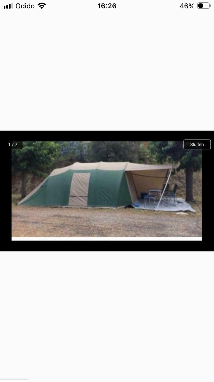 Falco zeearend 4 persoons tunneltent, Caravans en Kamperen, Ophalen, Gebruikt, Tot en met 4