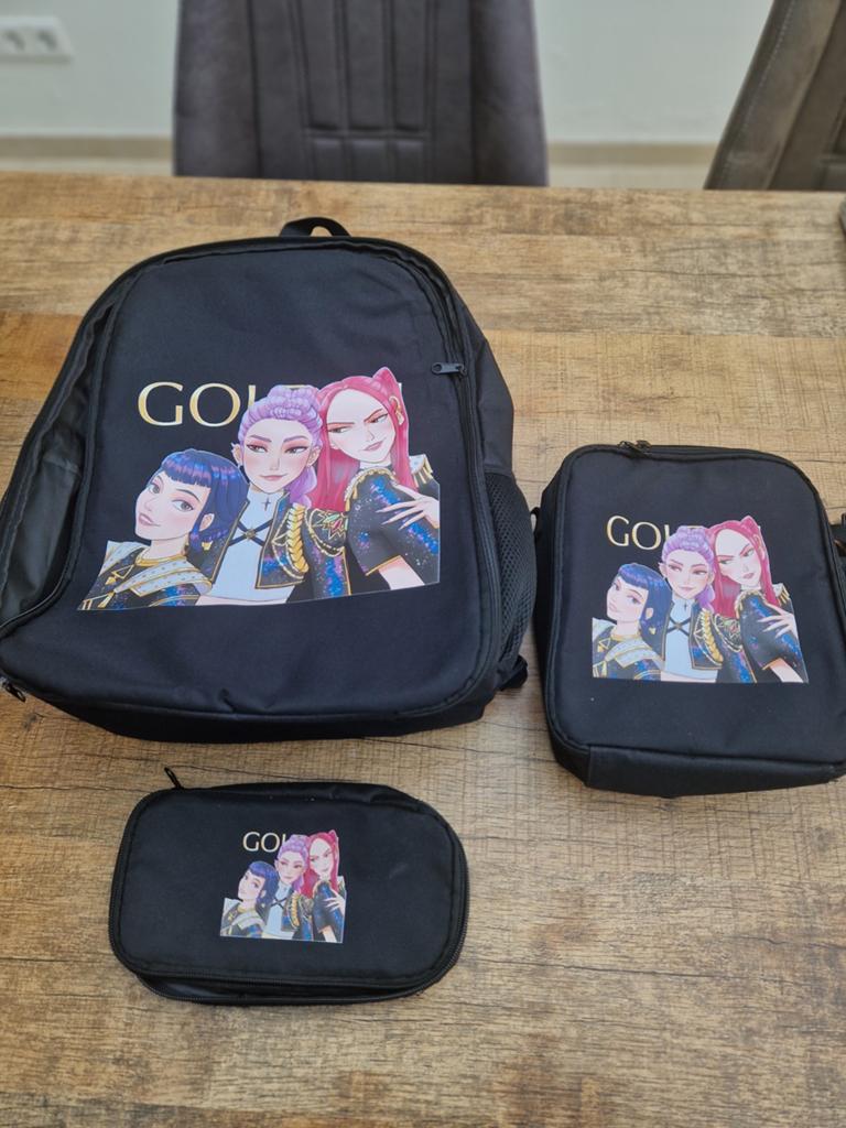 K-Pop Hunters rugzak, gymzak en etui set - Zo goed als nieuw, Ophalen of Verzenden, Zo goed als nieuw