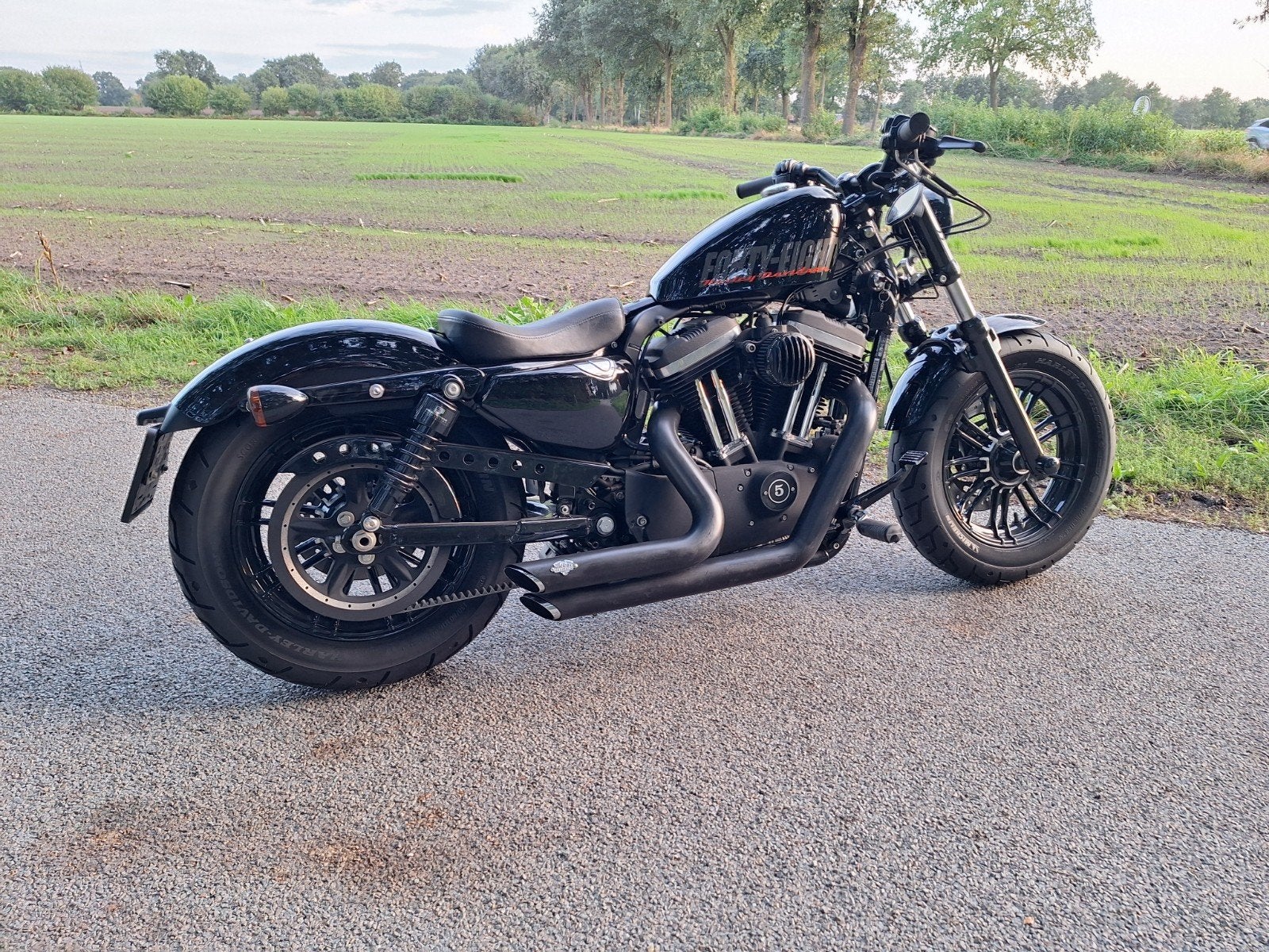 Harley Davidson XL1200 Forty Eight 5HD, 2 cilinders, Sportuitlaat, Chopper, Gebruikt