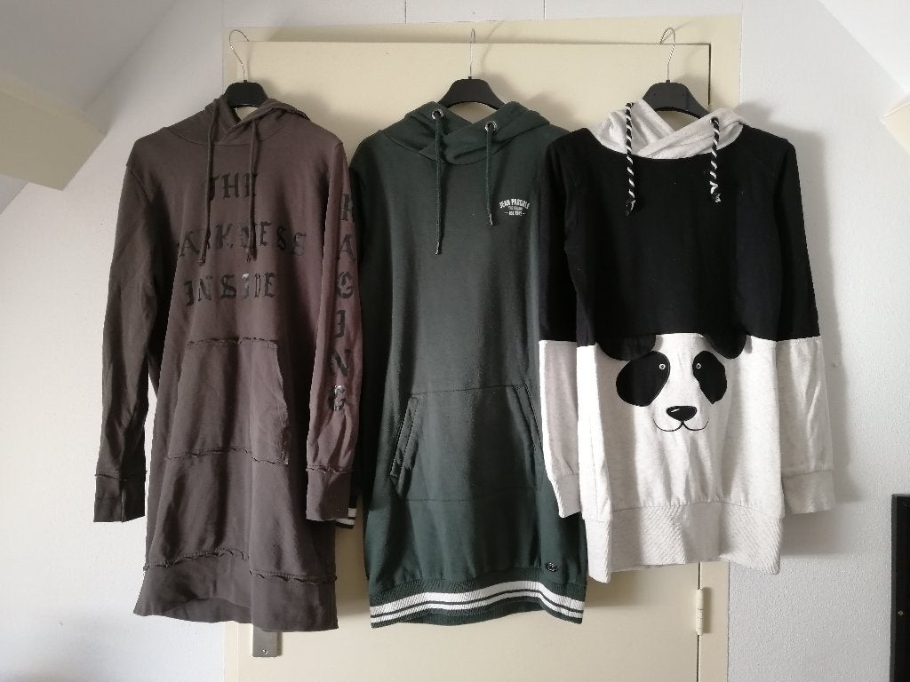 Lange Hoodies / Jurken / Truien - Maat XS / S - Set van 3, Kleding | Dames, Verzenden, Zo goed als nieuw, Maat 34 (XS) of kleiner