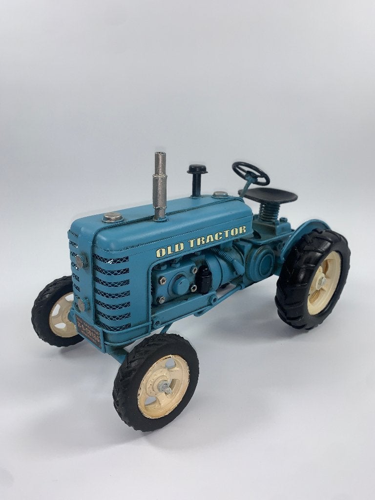 Decoratieve metalen tractor - Vintage look - Blauw, Vintage, Blauw, Shabella, Nieuw