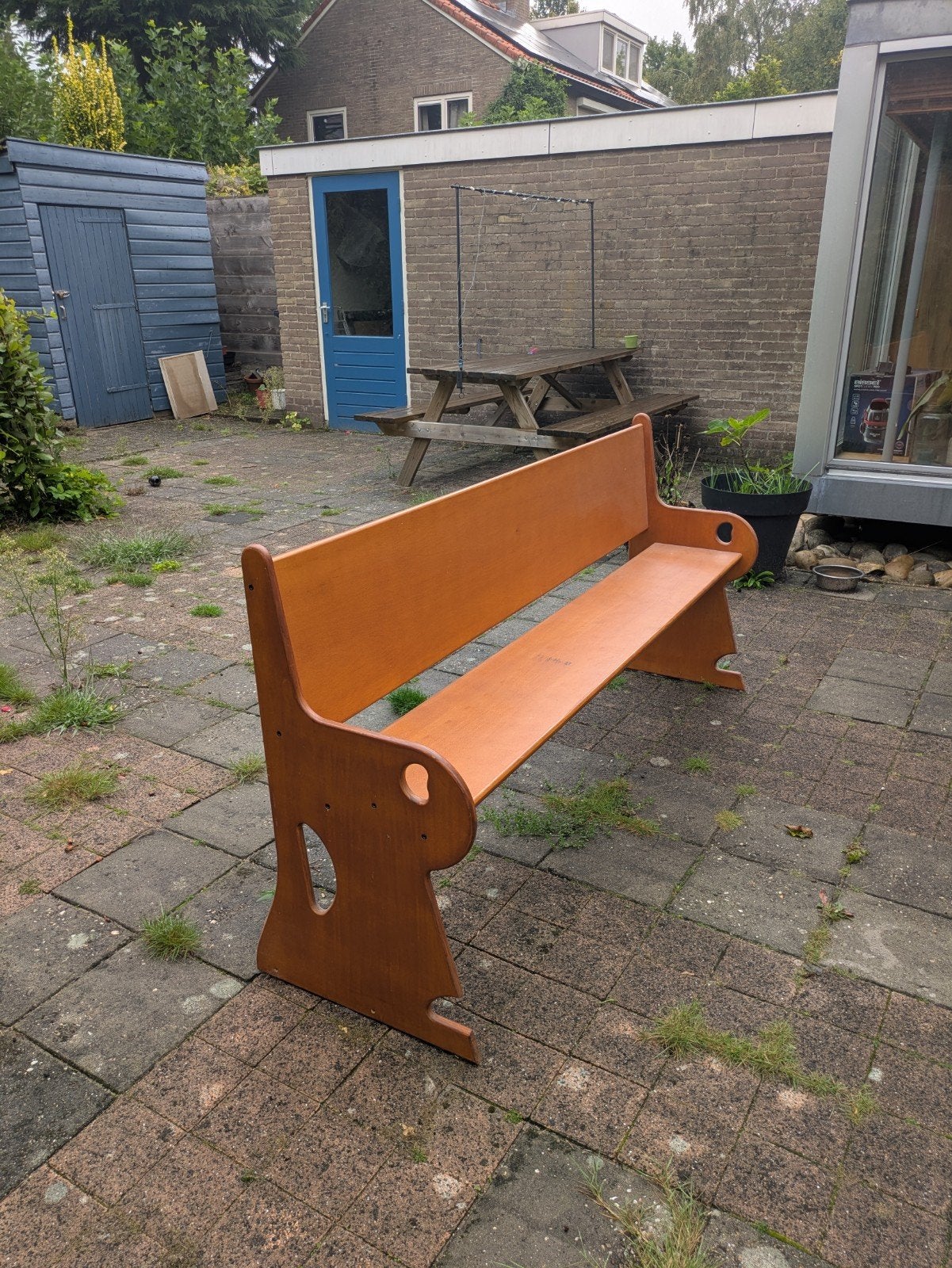 Kerk/houten bank, Ophalen, Zo goed als nieuw, Rechte bank, Hout