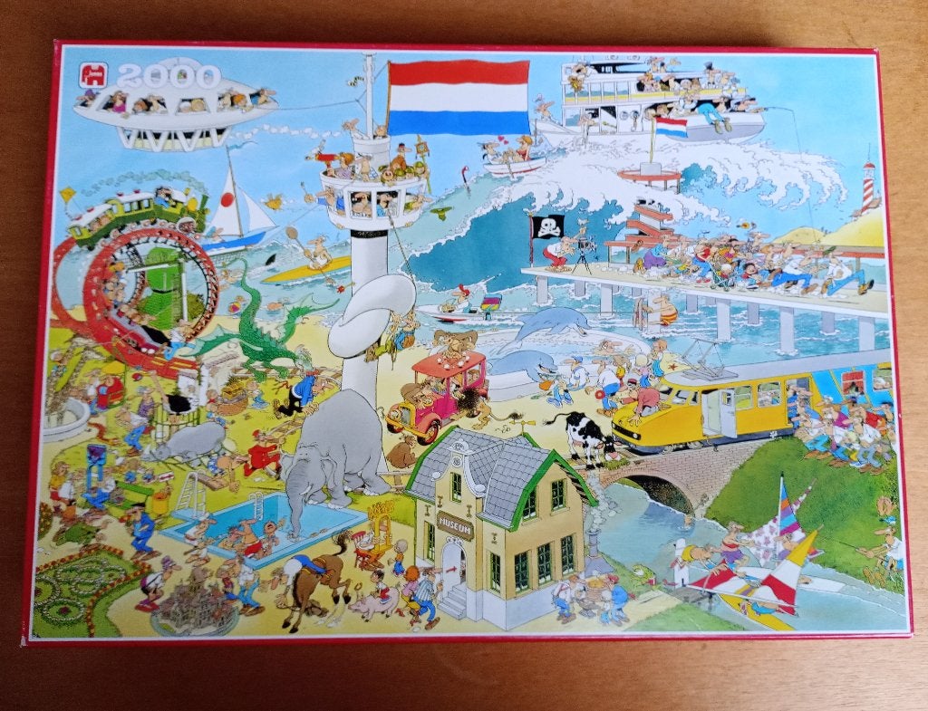 Jan van Haasteren ,Ter land, ter zee en in de lucht 2000 st, Ophalen of Verzenden, Meer dan 1500 stukjes, Gebruikt, Legpuzzel