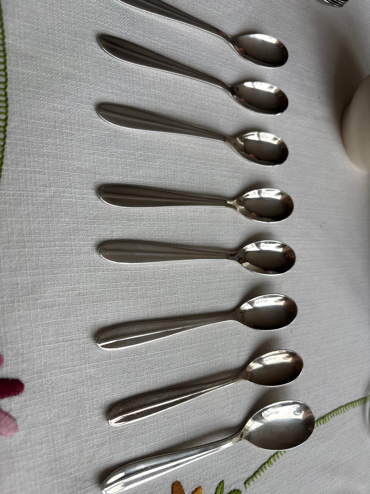 Set van 8 Gero 90 verzilverde theelepels, Ophalen