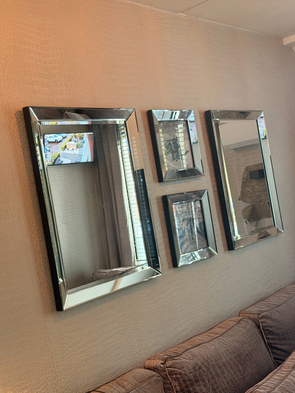 Eric Kuster stijl spiegels en fotolijsten zilver, Ophalen, Gebruikt, Glas, Fotolijst