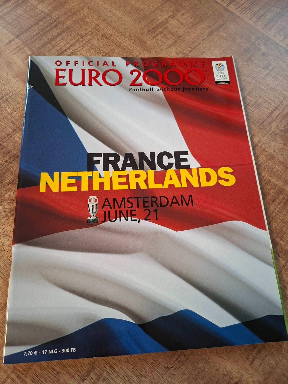 Frankrijk - Nederland EK Voetbal 2000 Programma Magazine, Verzamelen, Ophalen of Verzenden, Buitenlandse clubs, Boek of Tijdschrift