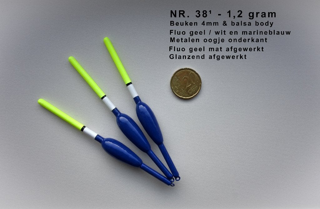 KARPERDOBBER HAND BUILT NR. 38¹ / 1,2 gram, Ophalen of Verzenden, Nieuw, Dobber of Lood