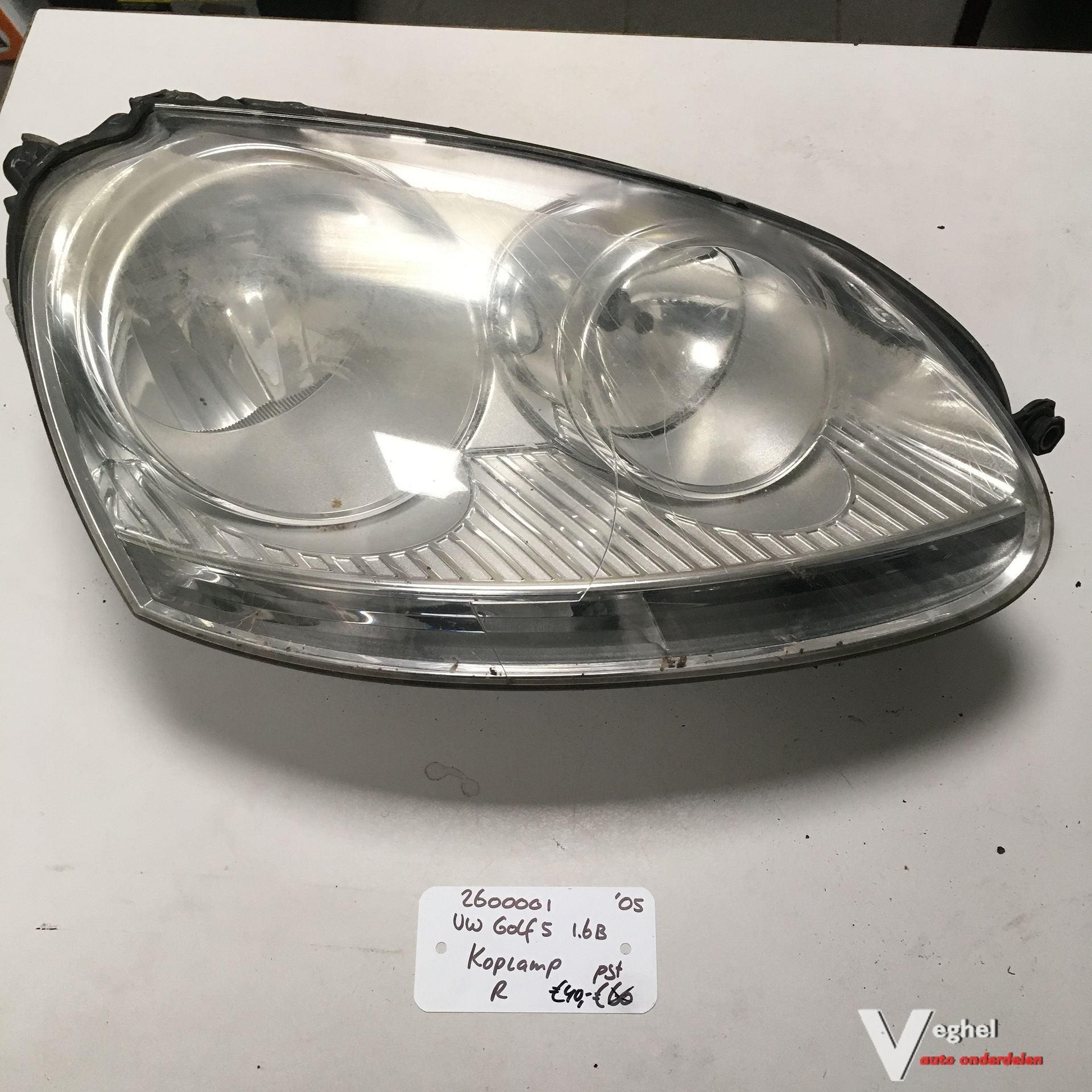 Vw Golf 5 1.6B 2005 5drs 2600001   Koplamp Rechts  1K6 941 0, Gebruikt, -, -, Ophalen of Verzenden