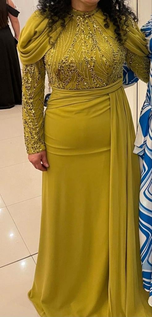 Elegante Kenzel gelegenheidsjurk - Maat 42, Kleding | Dames, Gelegenheidskleding, Gedragen, Galajurk, Maat 42/44 (L), Groen, Ophalen of Verzenden