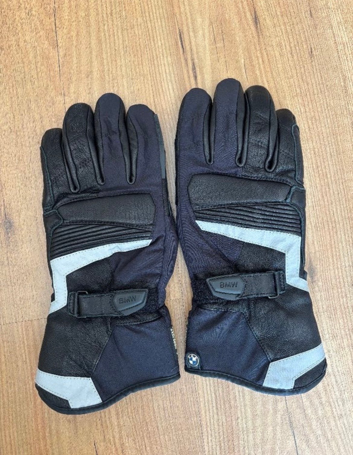 BMW Motorrad Motorhandschoenen - Leer en Textiel maat 10 1/2, Motoren, Kleding | Motorkleding, Ophalen of Verzenden, Tweedehands