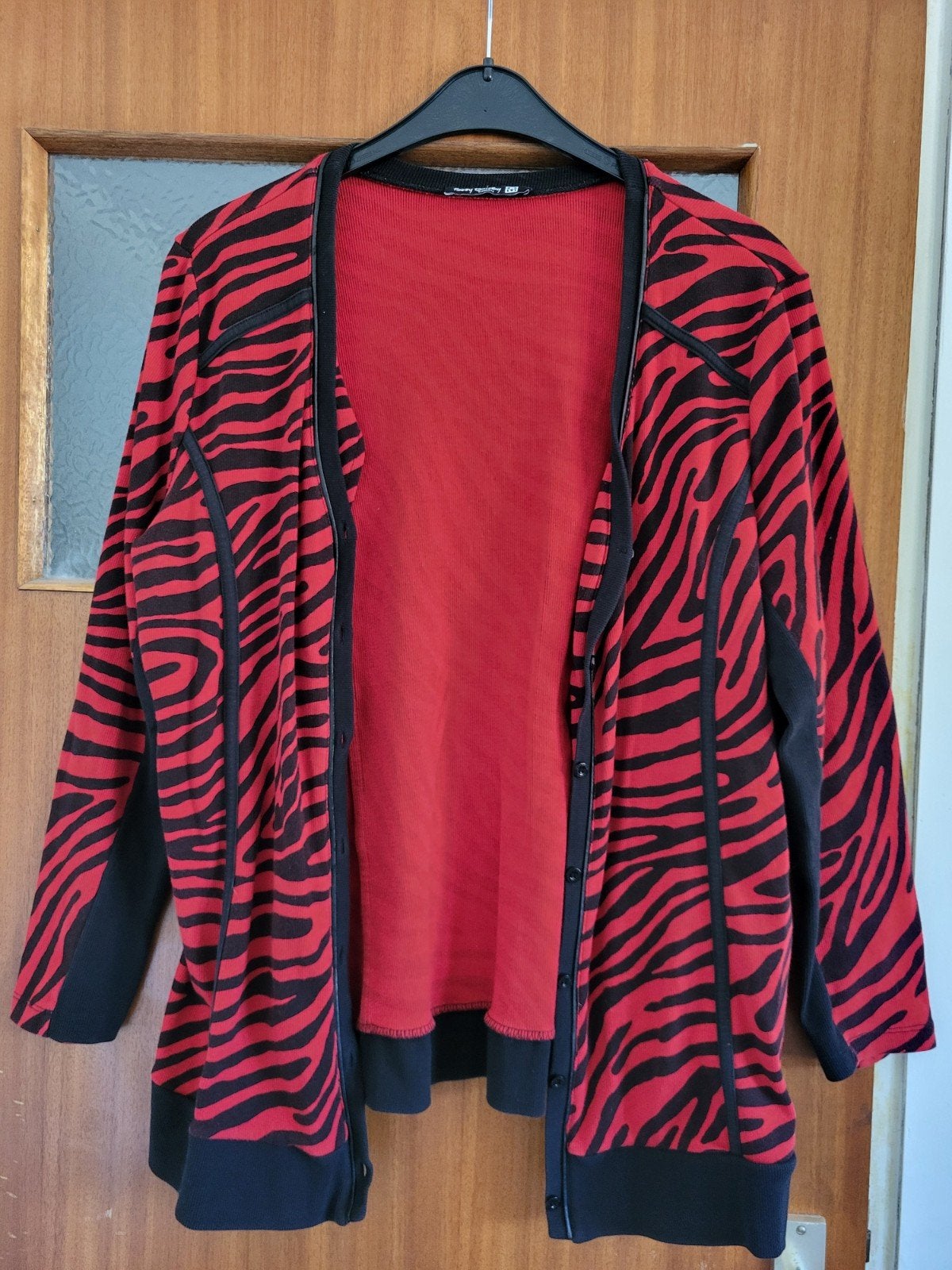 Betty Barclay Elements rood/zwart zebra vest, Betty Barclay Elements, Ophalen of Verzenden, Zo goed als nieuw, Rood