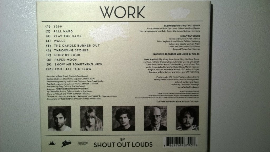 Shout Out Louds - Work, Ophalen of Verzenden, Zo goed als nieuw, Poprock, Album