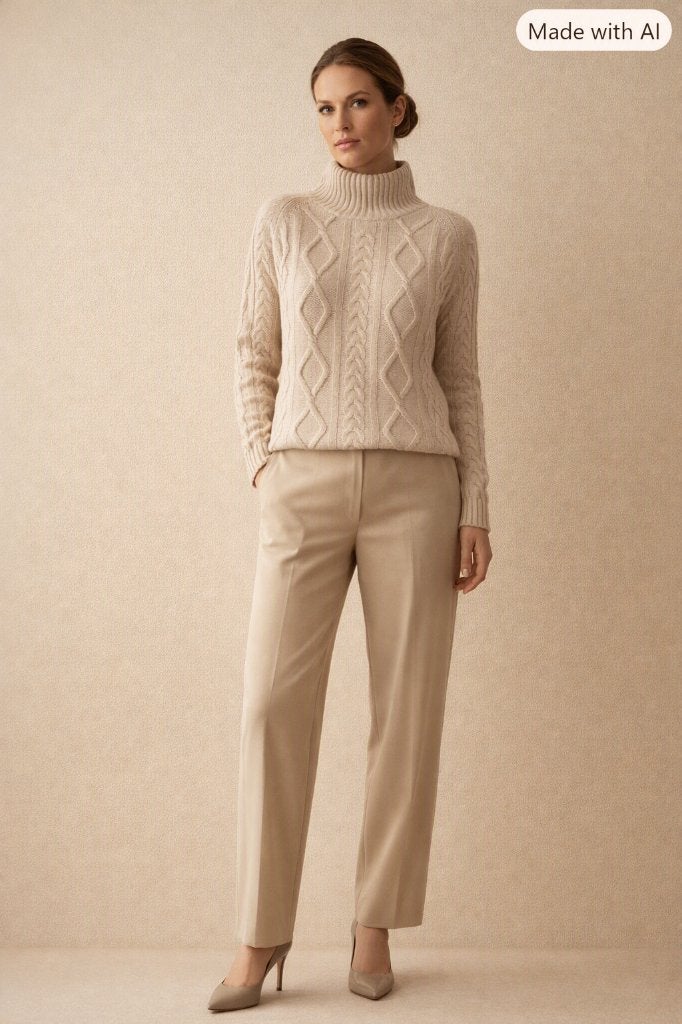 Weekend Max Mara crème kabeltrui M Quiet Luxury Old Money, Maat 38/40 (M), Verzenden, Beige, Max Mara