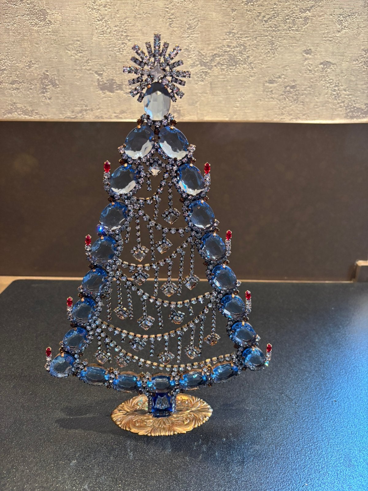 6 prachtige kerstbomen met stras stenen, Ophalen of Verzenden