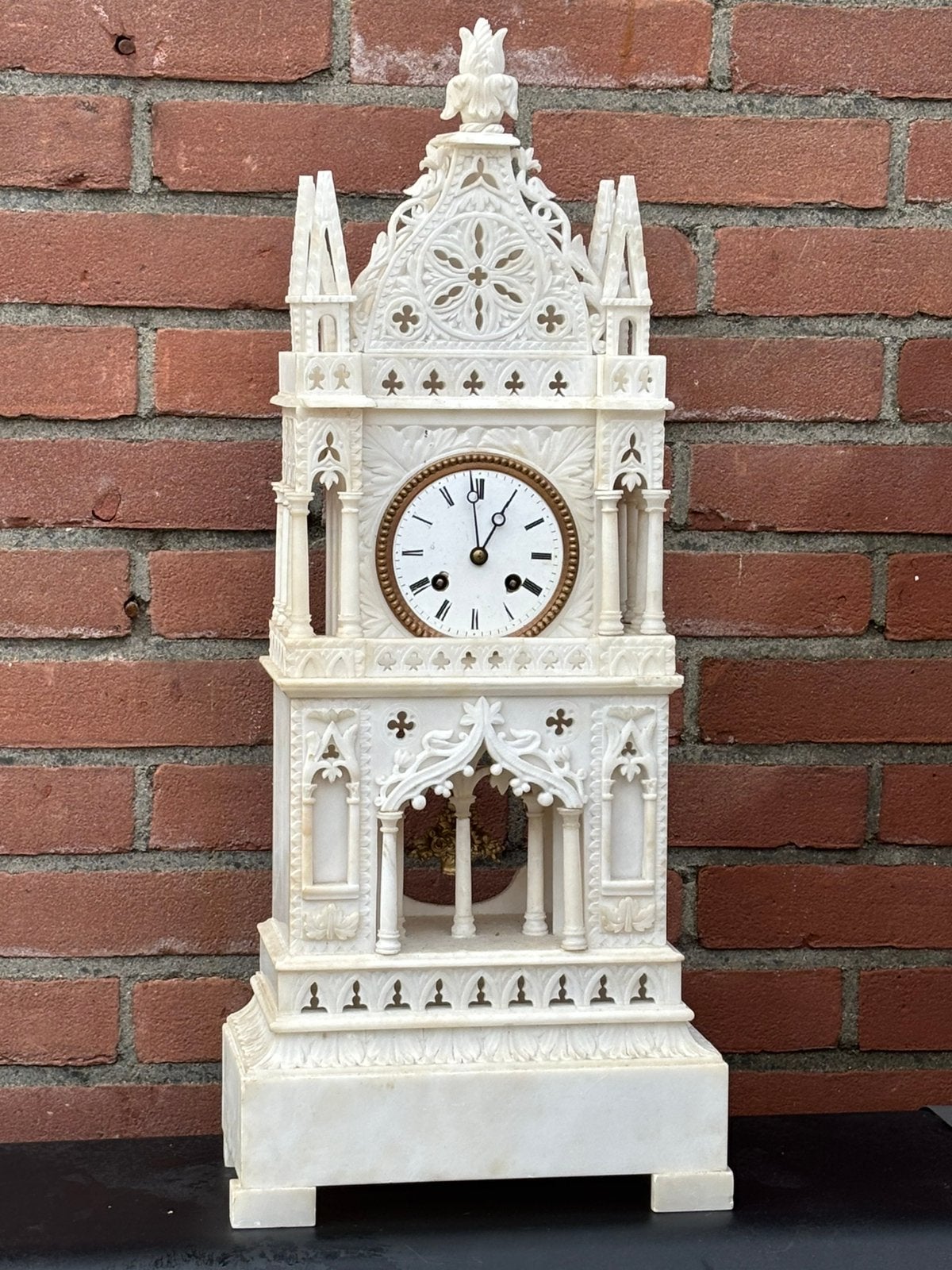 Kathedraal klok albast, Ophalen of Verzenden
