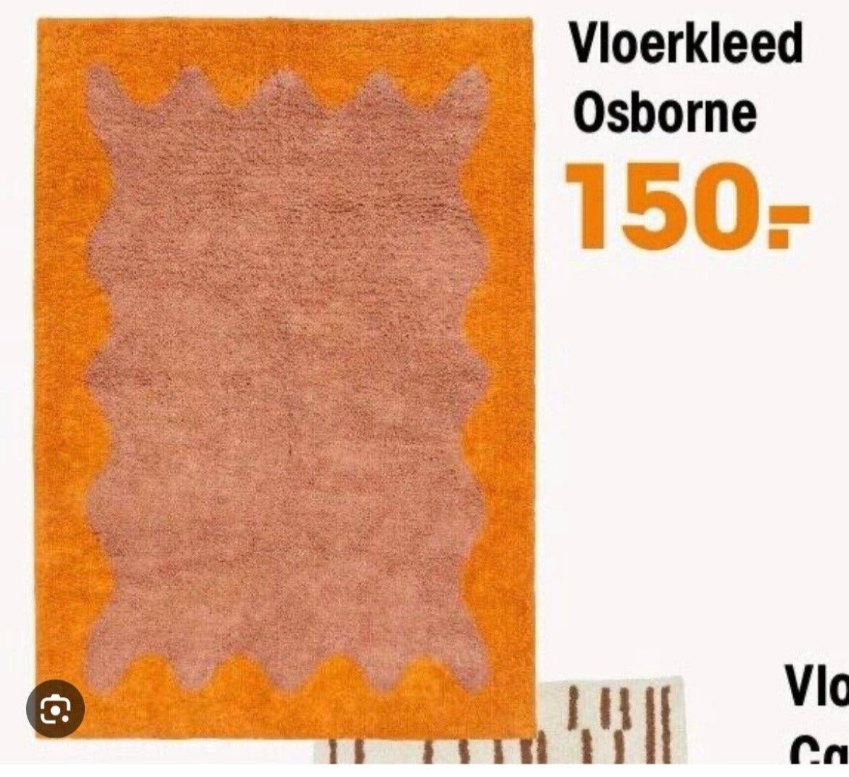 Osborne wollen vloerkleed Oranje/roze 160 x 230 cm, Huis en Inrichting, Ophalen, 150 tot 200 cm, 200 cm of meer, Eclectisch