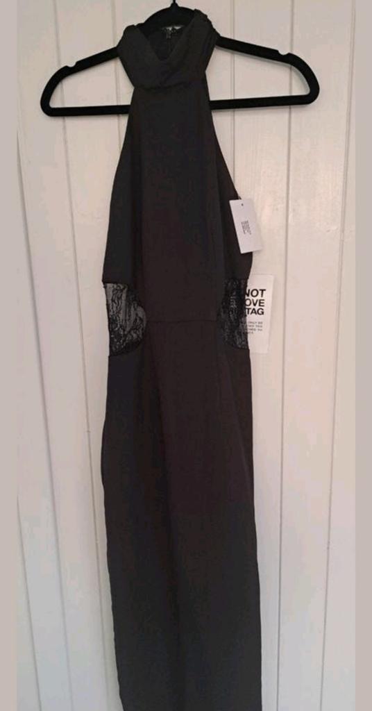 Jarlo Lange Jurk Hoge Hals - Zwart - Maat 36 - Nieuw, Jarlo, -, Zwart, -